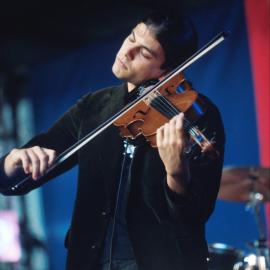 Four Play entertain the crowd at Martin Place Olympic Live Site Sydney, 2000