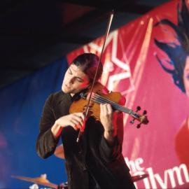 Four Play entertain the crowd at Martin Place Olympic Live Site, Sydney, 2000