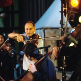 Four Play entertain the crowd at Martin Place Olympic Live Site, Sydney, 2000