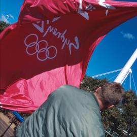 Sydney 2000 Olympic Banner at Tumbalong Park, Darling Harbour, Sydney, 2000