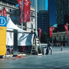 Alfred Street Olympic Live Site Set-up, Alfred Street, Circular Quay, Sydney, 2000