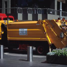 Council cleansing staff at work at Circular Quay Sydney, 2000