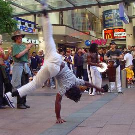 Buskers in Pitt Street Mall, Sydney, 2000