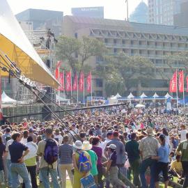 Spectators Watching the country music concert, at the Domain Olympic Live Site, Sydney, 2000