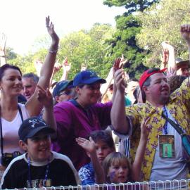 Country music fans at the Domain Olympic Live Site, Sydney, 2000