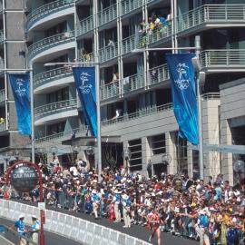 Men's triathlon in Macquarie St, Circular Quay, Sydney, 2000