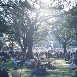 Under the trees at the Domain, The Domain Olympic Live Site, Sydney, 2000