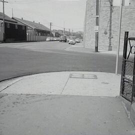 Accident site, corner Sydney Street and Railway Parade Erskineville, 1964