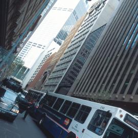 Buses in O'Connell Street Sydney, 2000