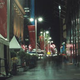 Martin Place Live site at night, Sydney, 2000