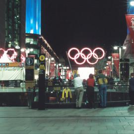 lympic Live Site at night, Martin Place Sydney, 2000