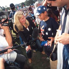 SBS media at Tumbalong Park Olympic Live Site in Darling Harbour, 2000