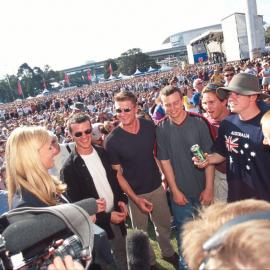 SBS media at Tumbalong Park Olympic Live Site in Darling Harbour, 2000