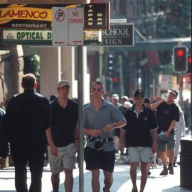 Crowds leaving Tumbalong Park Live Site, Darling Harbour, Sydney, 2000