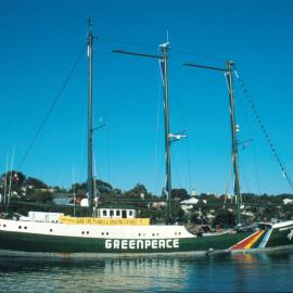 Greenpeace at Thames Street Wharf, Balmain, Sydney, 2000