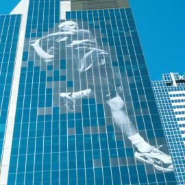 Giant Lleyton Hewitt poster on The Maritime Centre Building, 213 Kent Street, Sydney, 2000