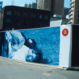 Decorative hoarding at Sussex and Liverpool Streets, Sydney, 2000