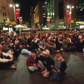 Martin Place Live Site for Cathy Freeman's 400m gold medal race, Martin Place, Sydney, 2000