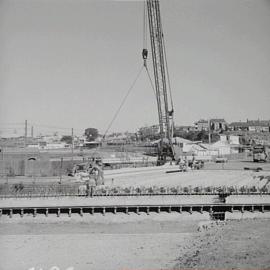 Bridge under construction, The Crescent Forest Lodge, 1964