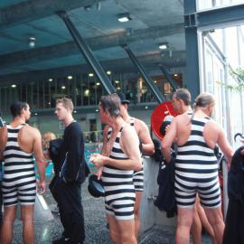 Czech Men's synchronised swimming team at Cook and Phillip Park Pool, College Street Sydney, 2000