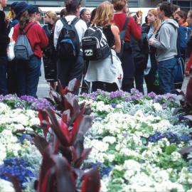 Flowers outside Queen Victoria Building, Druitt Street, Sydney, 2000