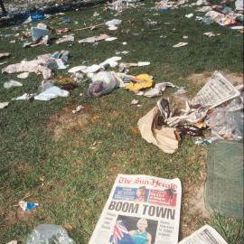 Domain Live Site, after the Olympic Closing Ceremony concert at The Domain Live Site, Sydney, 2000