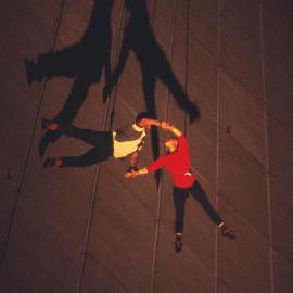 Legs on the Wall' entertain at the Circular Quay Live Site Sydney, 2000