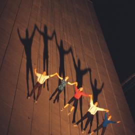 Legs on the Wall' entertain at the Circular Quay Live Site, Sydney, 2000