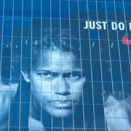 Cathy Freeman, Olympic Games advertisement, Kent Street Sydney, 2000