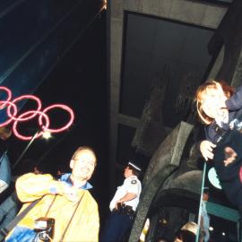Martin Place activity on Olympic closing ceremony night Sydney, 2000