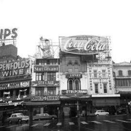 Streetscape and advertising signs, Darlinghurst Road Potts Point, 1965