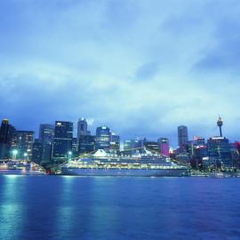 Light at Twilight view from Pyrmont of the city, Sydney, 2000