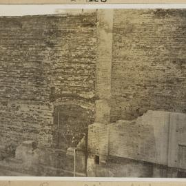 Print - Damaged brick wall in Junction Street Woolloomooloo, 1939