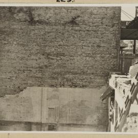 Print - Damaged brick wall in Junction Street Woolloomooloo, 1939