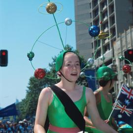 Volunteers at the Olympic Volunteers Parade and Civic Reception, Park Street, Sydney, 2000
