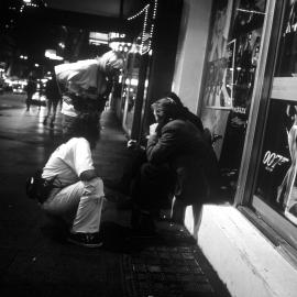 Meeting the homeless at night at various City locations, Sydney, 2000