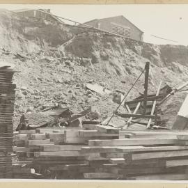 Print - Collapsed road off Jones Street Ultimo, 1943