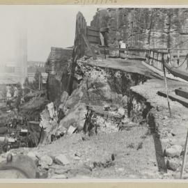 Print - Collapsed road off Jones Street Ultimo, 1943