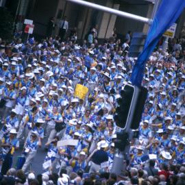 Olympic Volunteers Tickertape Parade, George Street, Sydney, 2000