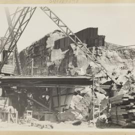 Print - Collapsed road off Jones Street Ultimo, 1943