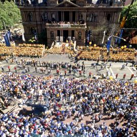 The Olympic Athletes Civic reception starts at the Sydney Town Hall, George Street, 2000