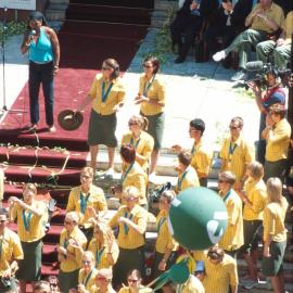 Olympic Athletes' parade at Sydney Town Hall Steps, 2000