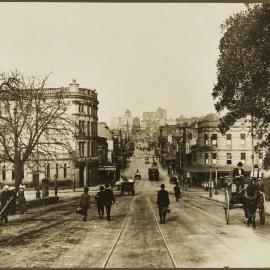 Print - Streetscape of William Street near Cook and Phillip Park Sydney, 1916