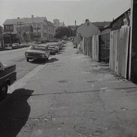 Streetscape and footpath, George Street Waterloo, 1967