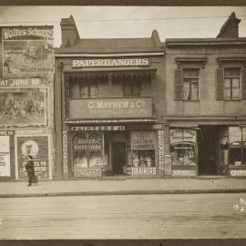 Print - Advertising and commercial shops in William Street Darlinghurst, 1916