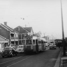 Bourke Street, view south-west near Elizabeth Street Zetland, 1960
