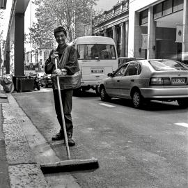 Street cleaner, Pitt Street Sydney, 1998