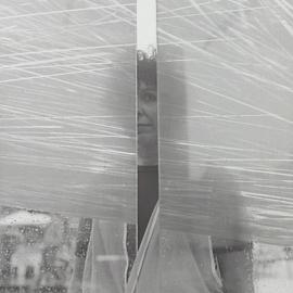 Merilyn Fairskye at upgrade of Railway Square, George Street Sydney, 1999