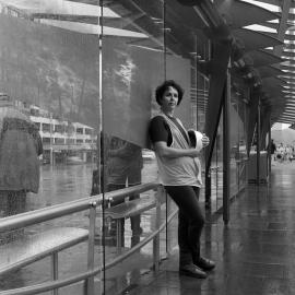 Merilyn Fairskye at upgrade of Railway Square, George Street Sydney, 1999