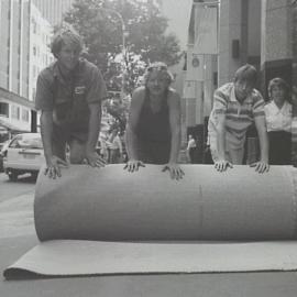 Carpet layers, Pitt Street Sydney, 1999